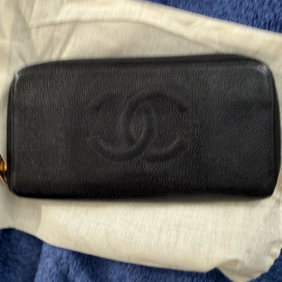 Chanel Black Leather Wallet